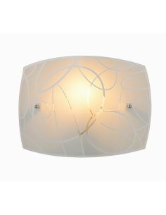 SPIRELLI applique murale verre blanc sans 1xE27 IP20 | LéonLeds