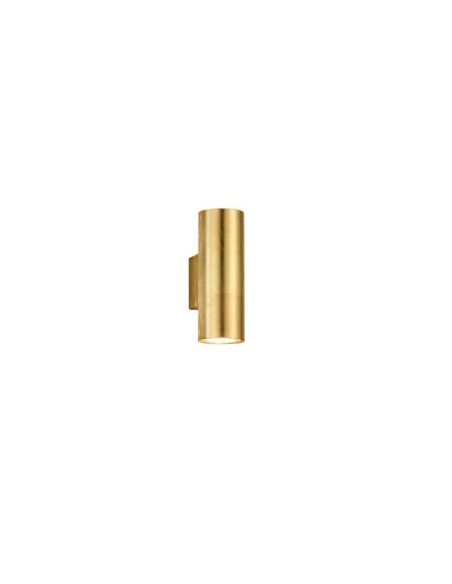 Aplique de pared CLEO cilíndrico, luz arriba-abajo color oro| LeonLeds