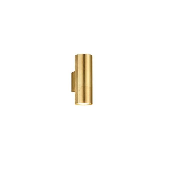 Aplique de pared CLEO cilíndrico, luz arriba-abajo color oro| LeonLeds
