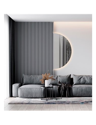 Espelho de banheiro redondo BARI com luz LED Ø140X70cm, 40W 3000K 2749lm, CRI90 CL.II IP44, LED integrado na parte traseira