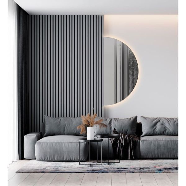 Miroir de salle de bain rond BARI avec lumière LED Ø140X70cm, 40W 3000K 2749lm, CRI90 CL.II IP44, LED intégrée à l'arrière