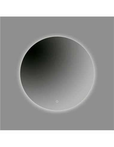 Espejo baño con luz LED BARI 80cm, 43W 3000K 3063lm, CRI90 CL.II IP44, LED integrado, Interruptor táctil