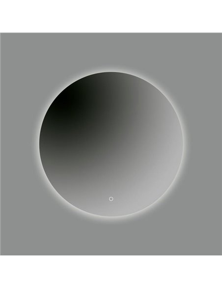 Espejo baño con luz LED BARI 80cm, 43W 3000K 3063lm, CRI90 CL.II IP44, LED integrado, Interruptor táctil