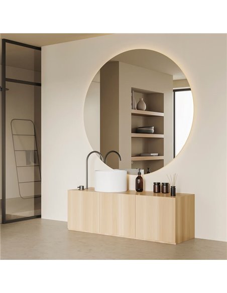 Miroir avec lumière LED BARI 100cm, 58W 3000K 3927lm, CRI90 CL.II IP44, LED intégrée, interrupteur tactile