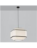 BAUHAUS Lâmpada pingente 45 cm branco/preto, kit preto, LED E27 15W, CL.I
