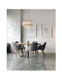 BAUHAUS Suspension Plafonnier 45cm Blanc/Noir, Kit Blanc, LED E27 15W, CL.I