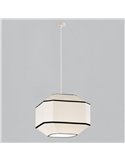BAUHAUS Candeeiro suspenso de teto 45cm branco/preto, kit branco, LED E27 15W, CL.I