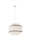 BAUHAUS Candeeiro suspenso de teto 45cm branco/preto, kit branco, LED E27 15W, CL.I