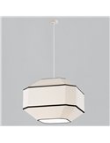 BAUHAUS Suspension Plafonnier 60 cm Blanc/Noir, Kit Blanc, LED E27 15W, CL.I