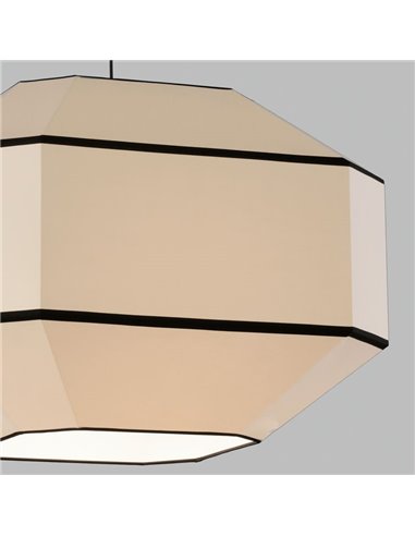 Lámpara techo Colgante BAUHAUS 60 cm Blanco/Negro, Kit Blanco, LED E27 15W, CL.I