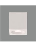 Plafón de techo cuadrado BRANCO Blanco texturado, LED GU10 8W, CL.II IP65
