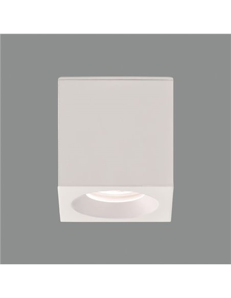 Plafón de techo cuadrado BRANCO Blanco texturado, LED GU10 8W, CL.II IP65
