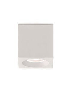Plafón de techo cuadrado BRANCO Blanco texturado, LED GU10 8W, CL.II IP65