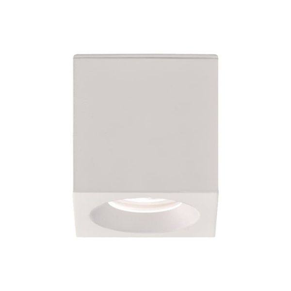 Plafón de techo cuadrado BRANCO Blanco texturado, LED GU10 8W, CL.II IP65