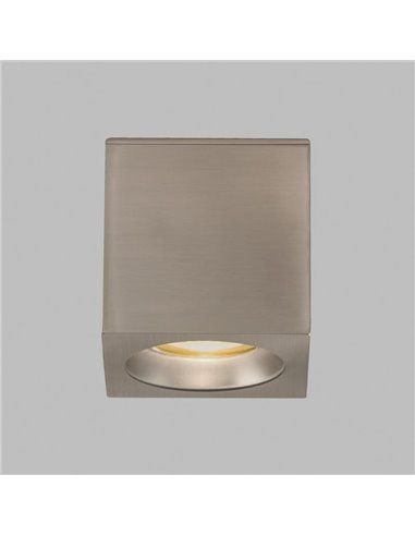Plafón cuadrado BRANCO Negro Texturado, LED GU10 8W, CL.II IP65
