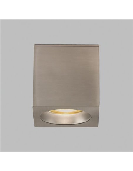 Plafón cuadrado BRANCO Negro Texturado, LED GU10 8W, CL.II IP65