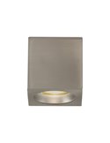 Plafonnier carré moderne BRANCO Nickel Mat, LED GU10 8W, CL.II IP65