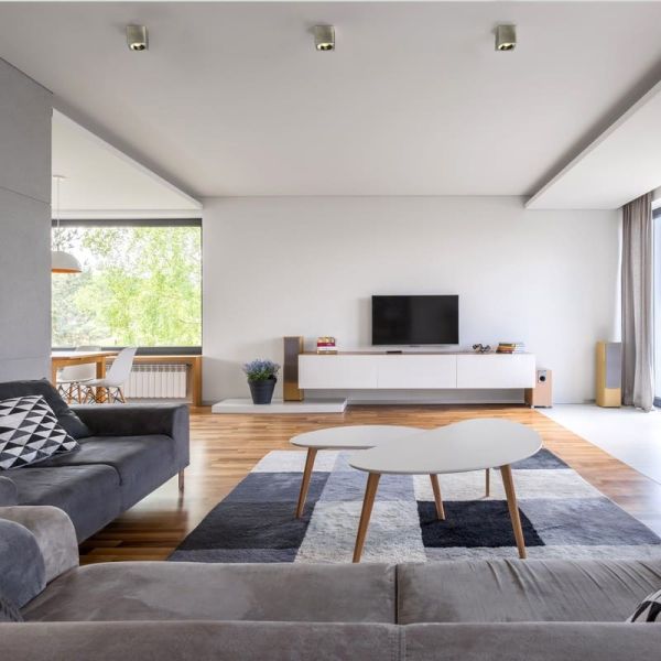 Candeeiro de teto moderno quadrado BRANCO Níquel Mate, LED GU10 8W, CL.II IP65