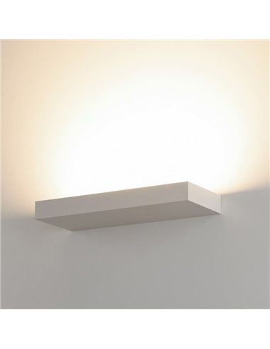 Aplique de parede LED branco texturizado BRICK, 38W 4340lm, CRI90 CL.I, LED integrado, interruptor deslizante 2700K-3000K, difus