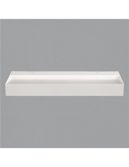 Applique LED BRICK Blanc Texturé, 56W 6500lm, CRI90 CL.I, LED intégrée, Interrupteur à Glissière 2700K-3000K, Diffuseur Micropri