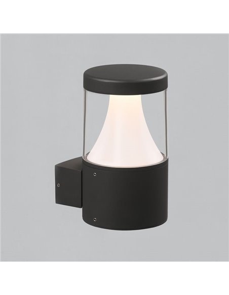 BRISK Applique d'extérieur LED texturée Anthracite, 12W 3000K 945lm, CRI90 CL.I IP65, LED intégrée