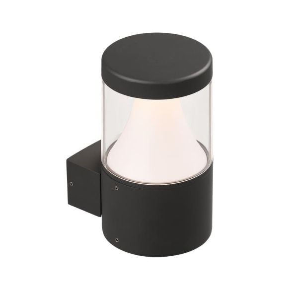 Aplique de exterior LED BRISK Antracita Texturado, 12W 3000K 945lm, CRI90 CL.I IP65, LED integrado