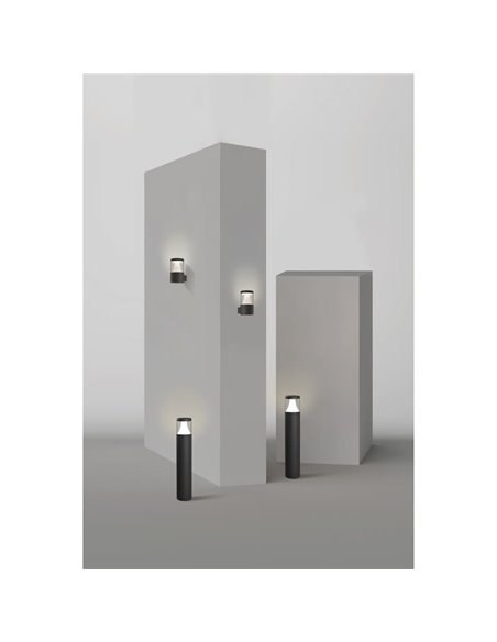 Aplique de exterior LED BRISK Antracita Texturado, 12W 3000K 945lm, CRI90 CL.I IP65, LED integrado