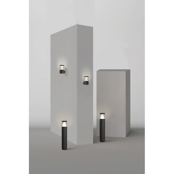 BRISK Applique d'extérieur LED texturée Anthracite, 12W 3000K 945lm, CRI90 CL.I IP65, LED intégrée