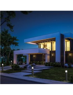 Aplique de exterior Solar LED BRISK Antracita Texturado, 3W 3000K 130lm, CRI90 CL.III IP65, LED integrado, Batería integrada 2