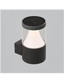 Aplique de exterior Solar LED BRISK Antracita Texturado, 3W 3000K 130lm, CRI90 CL.III IP65, LED integrado, Batería integrada