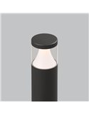 Baliza de exterior LED BRISK Antracita Texturado, 12W 3000K 945lm, CRI90 CL.I IP65, LED integrado