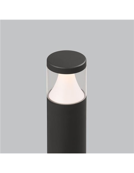 Baliza de exterior LED BRISK Antracita Texturado, 12W 3000K 945lm, CRI90 CL.I IP65, LED integrado