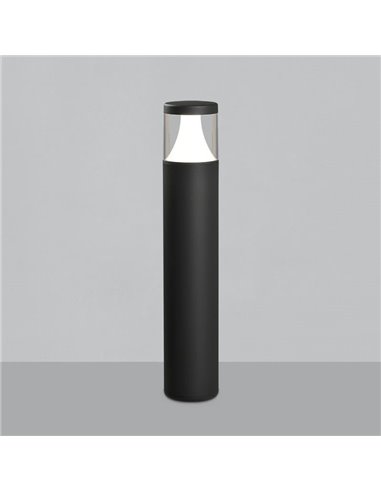 Farol solar externo LED texturizado antracite BRISK, 3W 3000K 130lm, CRI90 CL.III IP65, LED integrado, bateria integrada