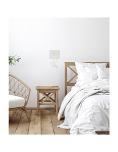 Applique LED avec support et USB/USC, CALMA Blanc Texturé, 6W 3000K 630lm + 3W 3000K 285lm, CRI90 CL.I, Deux interrupteurs, Orie 2