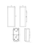 Aplique de pared GARONNE antracita 2 luces arriba y abajo medidas producto