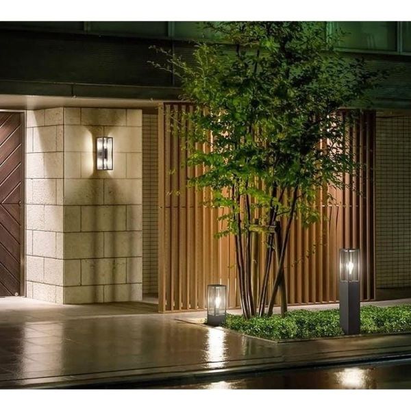 Aplique de pared GARONNE antracita 2 luces arriba y abajo foto ambiente