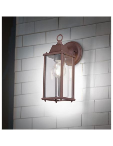 Aplique de pared OLONA color óxido foto ambiente