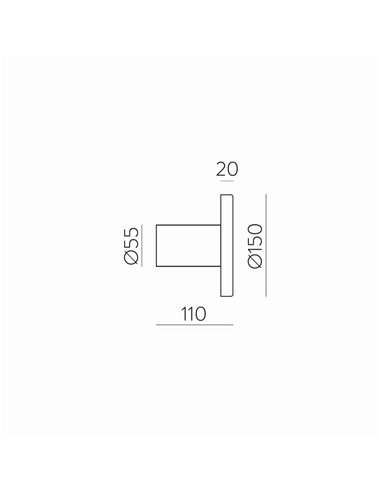 Aplique LED técnico dourado CHAMALEON, 10,5W 3000K 675lm, CRI90 CL.I, LED integrado, sem decoração