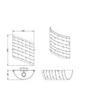 Aplique de pared SIGNA vidrio color blanco medidas producto