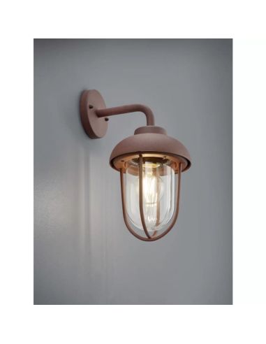 Aplique de parede exterior DUERO ferrugem/cor antracite foto ambiente