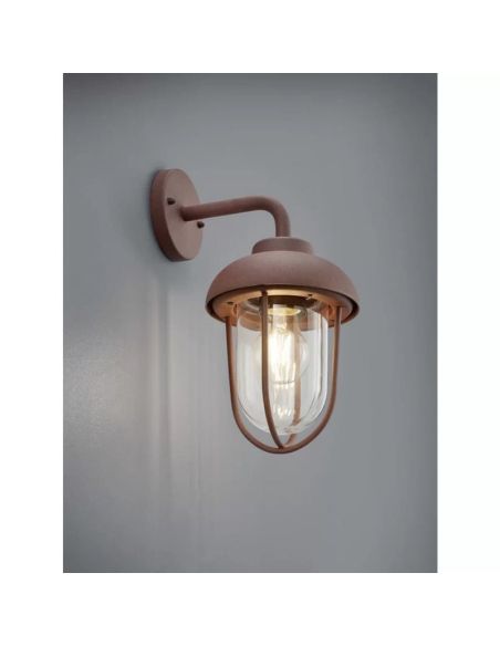 Aplique de parede exterior DUERO ferrugem/cor antracite foto ambiente