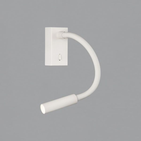 Applique murale CIO LED Reader Blanche Texturée, 3W 3000K 285lm, CRI90 CL.I, LED intégrée, Avec interrupteur, Orientable