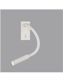 Aplique Lector LED CIO Blanco Texturado, 3W 3000K 285lm, CRI90 CL.I, LED integrado, Con interruptor, Orientable