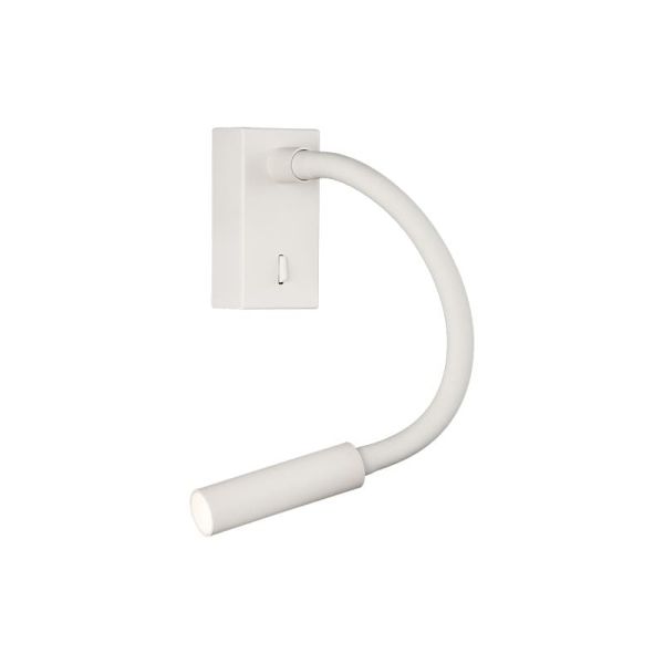 Aplique Lector LED CIO Blanco Texturado, 3W 3000K 285lm, CRI90 CL.I, LED integrado, Con interruptor, Orientable
