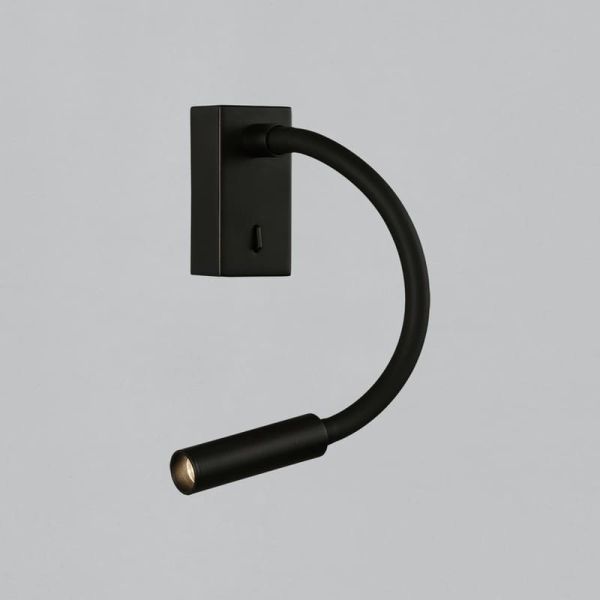 Aplique LED Lector CIO Negro Texturado, LED 3W 3000K 285lm, CRI90 CL.I, LED integrado, Con interruptor, Orientable