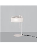 Lámpara de Sobremesa CLIP Blanco Texturado, LED E27 15W, CL.II, Interruptor de cable