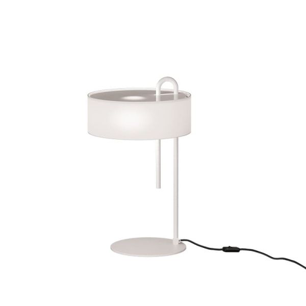 Lámpara de Sobremesa CLIP Blanco Texturado, LED E27 15W, CL.II, Interruptor de cable