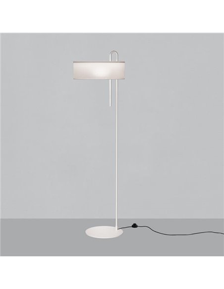 Lámpara de pie CLIP Blanco Texturado, LED E27 15W, CL.II
