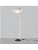 Lámpara de salón  CLIP Negro Texturado y pantalla Blanco, LED E27 15W, CL.II