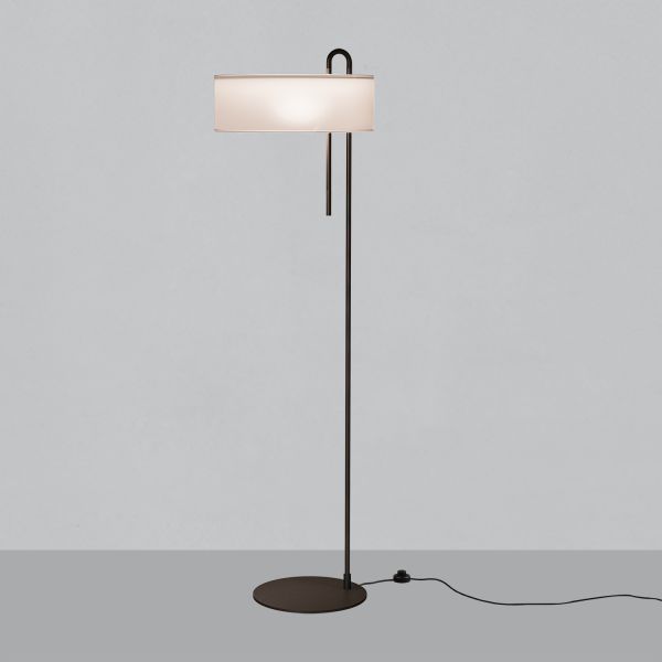 Lámpara de salón  CLIP Negro Texturado y pantalla Blanco, LED E27 15W, CL.II
